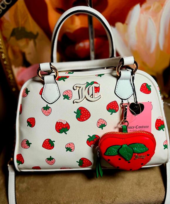 Juicy Couture Handbags - 🍓Juicy Couture NWT "Sweet N Juicy" Strawberry Bowler Bag Satchel Crossbody🍓